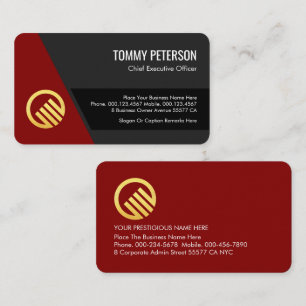 Stylish Trapezium Layers Business Owner Card