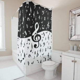 Stylish Treble Clef Wave Black and White