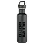 Stylish Trendy Black Out Modern Minimalist Simple  710 Ml Water Bottle (Front)