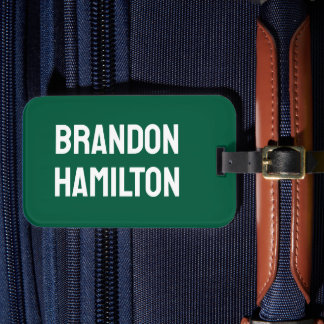 Stylish Trendy Black Out Modern Minimalist Simple Luggage Tag