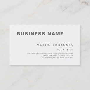 Stylish Trendy Black & White Business Card