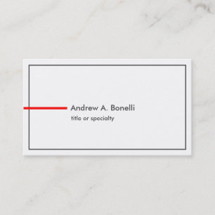 Stylish Trendy Black White Red Professional Modern Business Card