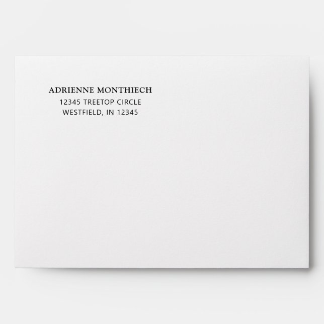 Stylish Trendy Blue Bow Personalized  Envelope (Front)