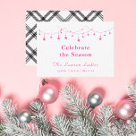 Stylish Trendy Boho Pink Christmas Star Card<br><div class="desc">Stylish Trendy Boho Pink Christmas Star Note Card This Christmas note card perfectly captures the spirit of the season with a touch of boho bohemian charm. The simple and delicate pink star pattern creates a truly unique and artistic holiday greeting. The back side of this card features a modern and...</div>