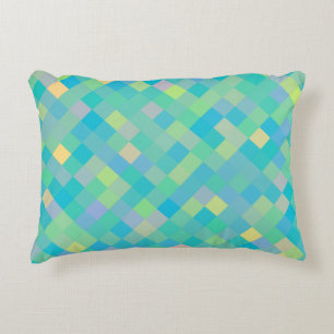 Stylish Trendy Cheerful Multicolor Mosaic Pattern Accent Pillow