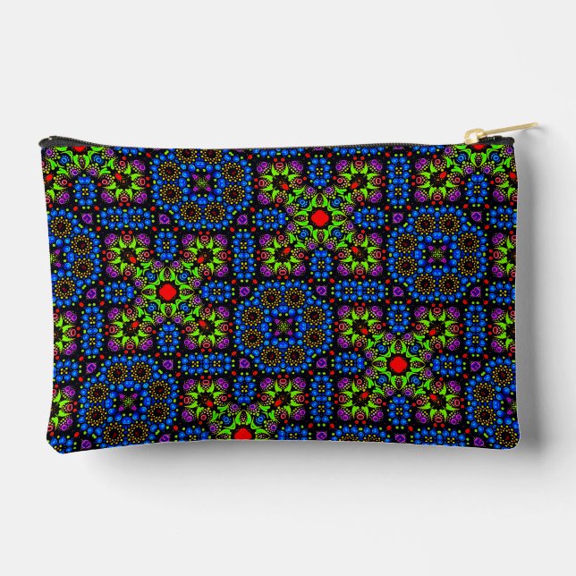 Stylish Trendy Cool Colourful Dot Art Design Accessory Pouch (Back)