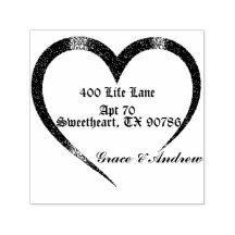 Stylish Trendy Couples Heart Return Address