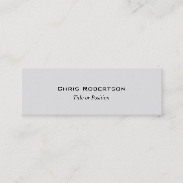 Stylish Trendy Grey Charming Business Card (Front)