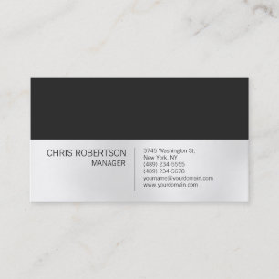 Stylish Trendy Grey Light White Business Card