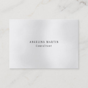 Stylish Trendy Grey Minimalist Plain Modern Business Card