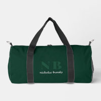 Stylish Trendy Minimal Monogram Dark Green