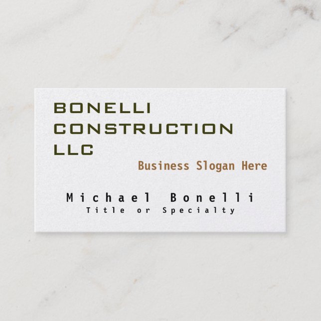 Stylish Trendy Modern Business Card (Front)