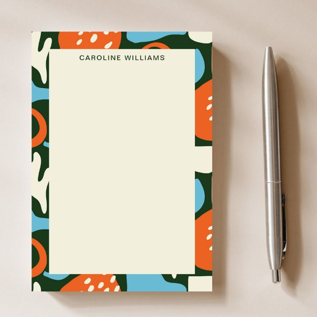 Stylish Trendy Pattern Abstract Monogram Name Post-it Notes (Creator Uploaded)