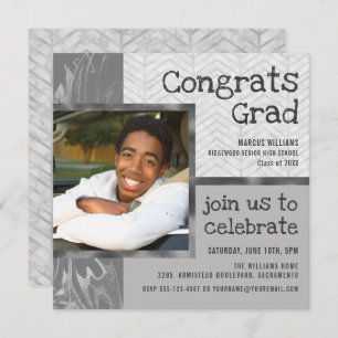 Stylish Trendy Photo Template Graduation Party