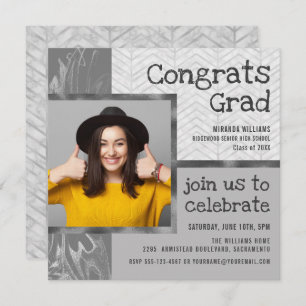 Stylish Trendy Photo Template Graduation Party