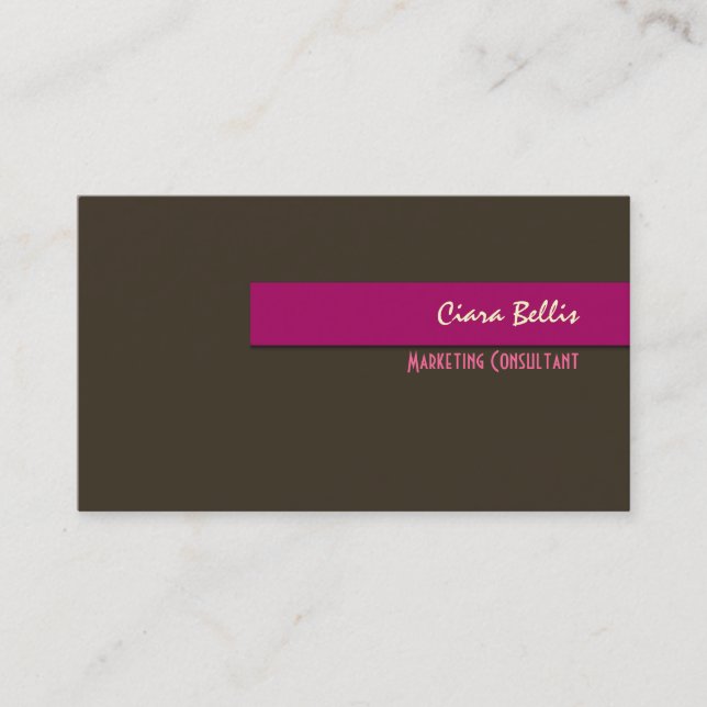 Stylish trendy retro colours business cards (Front)