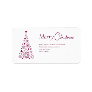 Stylish Trendy Script Christmas tree Label