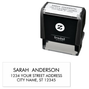 Stylish Trendy Script Return Address  Self-inking Stamp