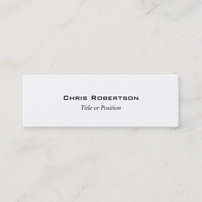 Stylish Trendy White Charming Business Card (Front)