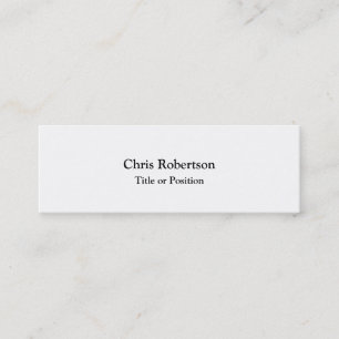 Stylish Trendy White Charming Business Card