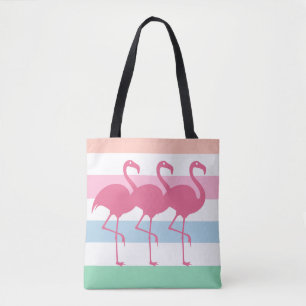 Stylish Tropical Flamingo Tote Bag