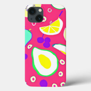 Stylish Tropical Fruits Patterns Art. Buy Now iPhone 13 Case