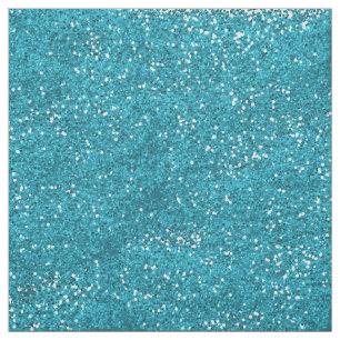 Stylish Turquoise Blue Glitter Fabric