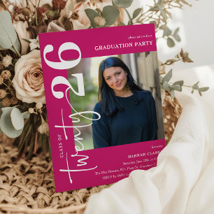 Stylish Twenty25 Photo Graduation Party Invitation