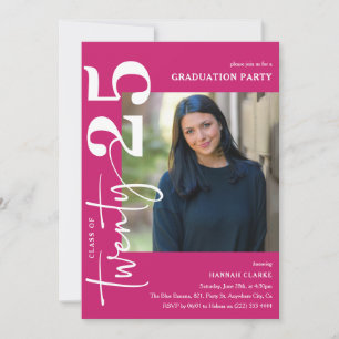 Stylish Twenty25 Photo Graduation Party Invitation