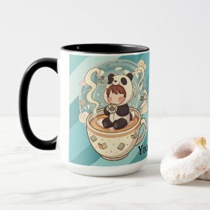 Stylish Two-Tone Panda Coffee Mug