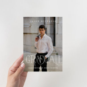 Stylish Type Photo Graduation Party Invitation
