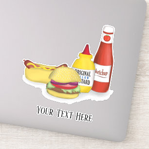 Stylish Typography Cute Colourful Hamburger