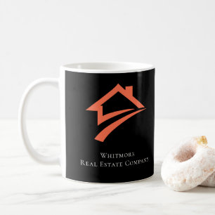Stylish Unique Black Real Estate Agent Coffee Mug