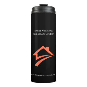 Stylish Unique Black Real Estate Agent Thermal Tumbler