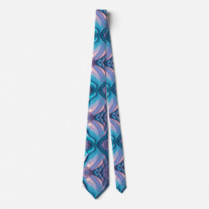 Stylish Unique Blue Print Neck Tie