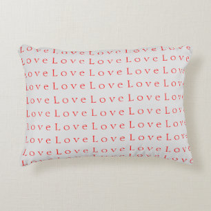 Stylish Unique Red Love Wedding Accent Pillow