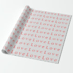 Stylish Unique White Red Love Wedding Wrapping Paper<br><div class="desc">You can easily change the fonts and colours. You can also add your logo and the background image as you like.</div>