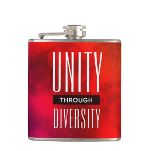 Stylish Unity Through Diversity Hip Flask