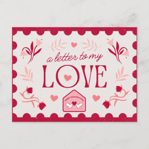 Stylish Valentine’s Day Postcard with Love Message