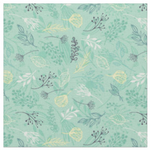 Stylish various foliage green pattern fabric