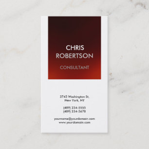 Stylish Vertical Black White Red Business Card