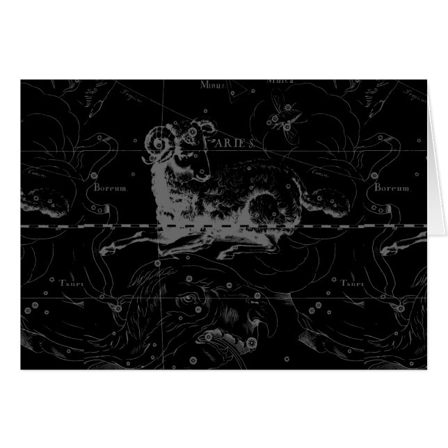 Stylish Vintage Aries Constellation by Hevelius (Front Horizontal)