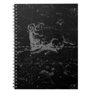 Stylish Vintage Aries Constellation by Hevelius Notebook