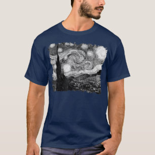 Stylish Vintage Art Starry Night Van Gogh Classic T-Shirt