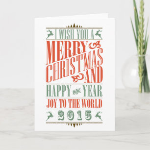 Stylish Vintage Christmas & New Year 2015 Holiday