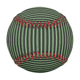 Stylish Vintage Olive Sage Green Black 3D Striped  Baseball