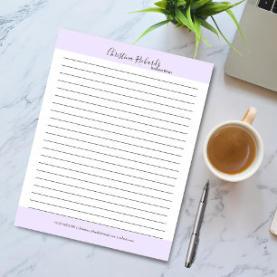 Stylish Violet Minimalist Notepad