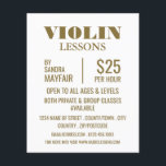 Stylish Violin Lessons Advertising Flyer<br><div class="desc">Stylish Violin Lessons Advertising Flyers By The Business Card Store.</div>