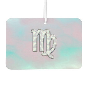 Stylish Virgo Zodiac Sign Nacre Mother of Pearl Car Air Freshener