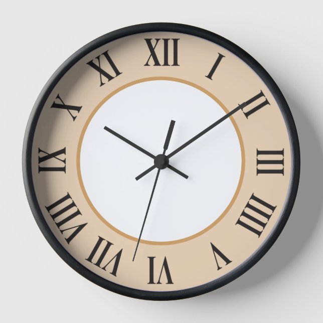 Stylish Wall Clock – Orange (Front)